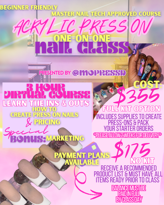 Virtual Acrylic Press On MaterClass